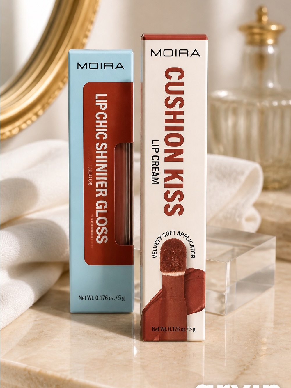 Moira Cushion Kiss Lip Cream & Lip Gloss - Warm Brick Red